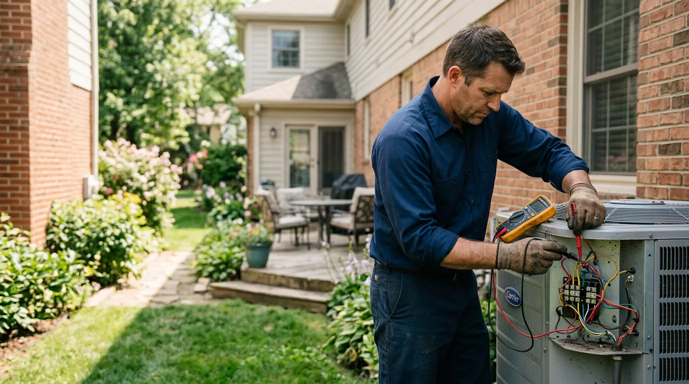 HVAC technician working near Goshen, UT